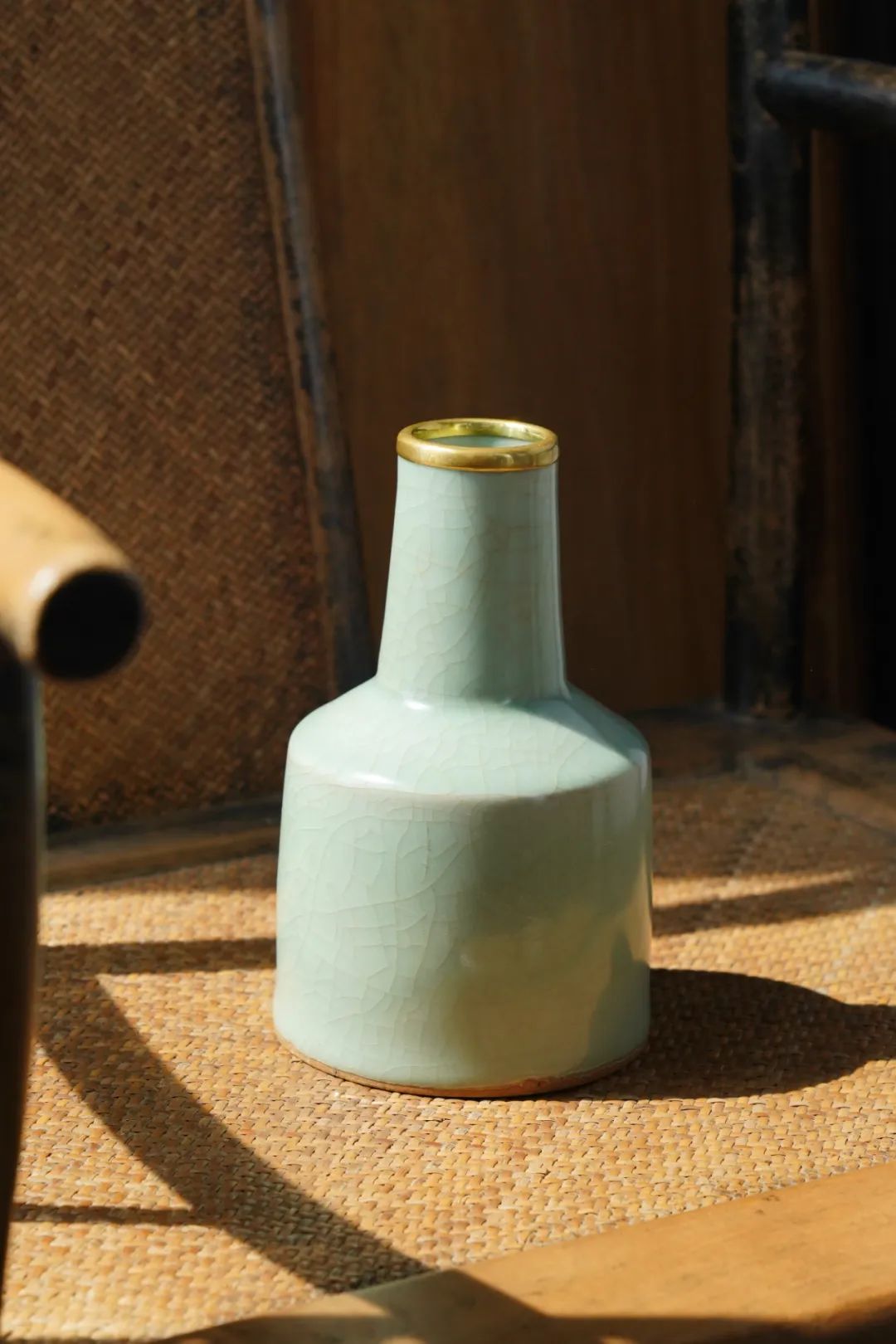 元代龙泉窑纸槌瓶瓷器